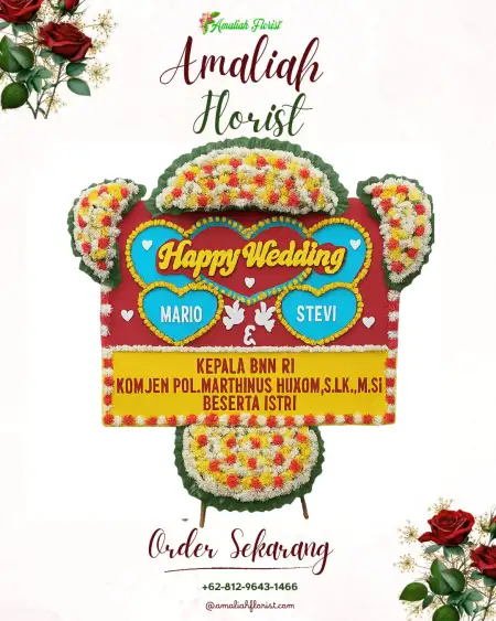 Papan Bunga Pernikahan Cebongan